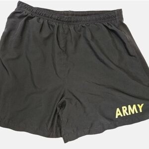 5.11 Tactical Black Athletic Shorts with Yellow ARMY Logo